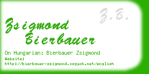 zsigmond bierbauer business card